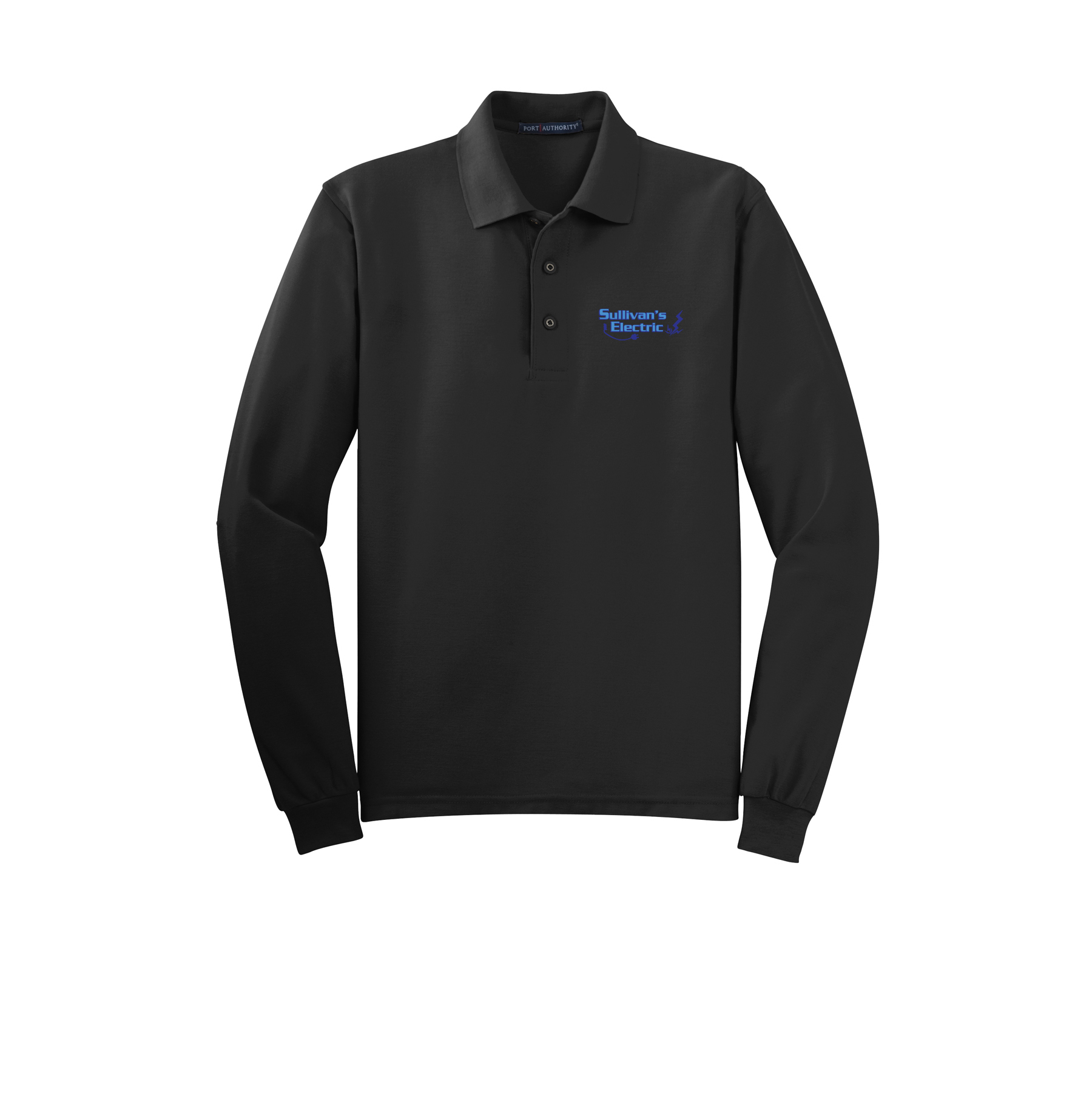 Port Authority® Silk Touch™ Long Sleeve Polo (K500LS) with Embroidered Logo