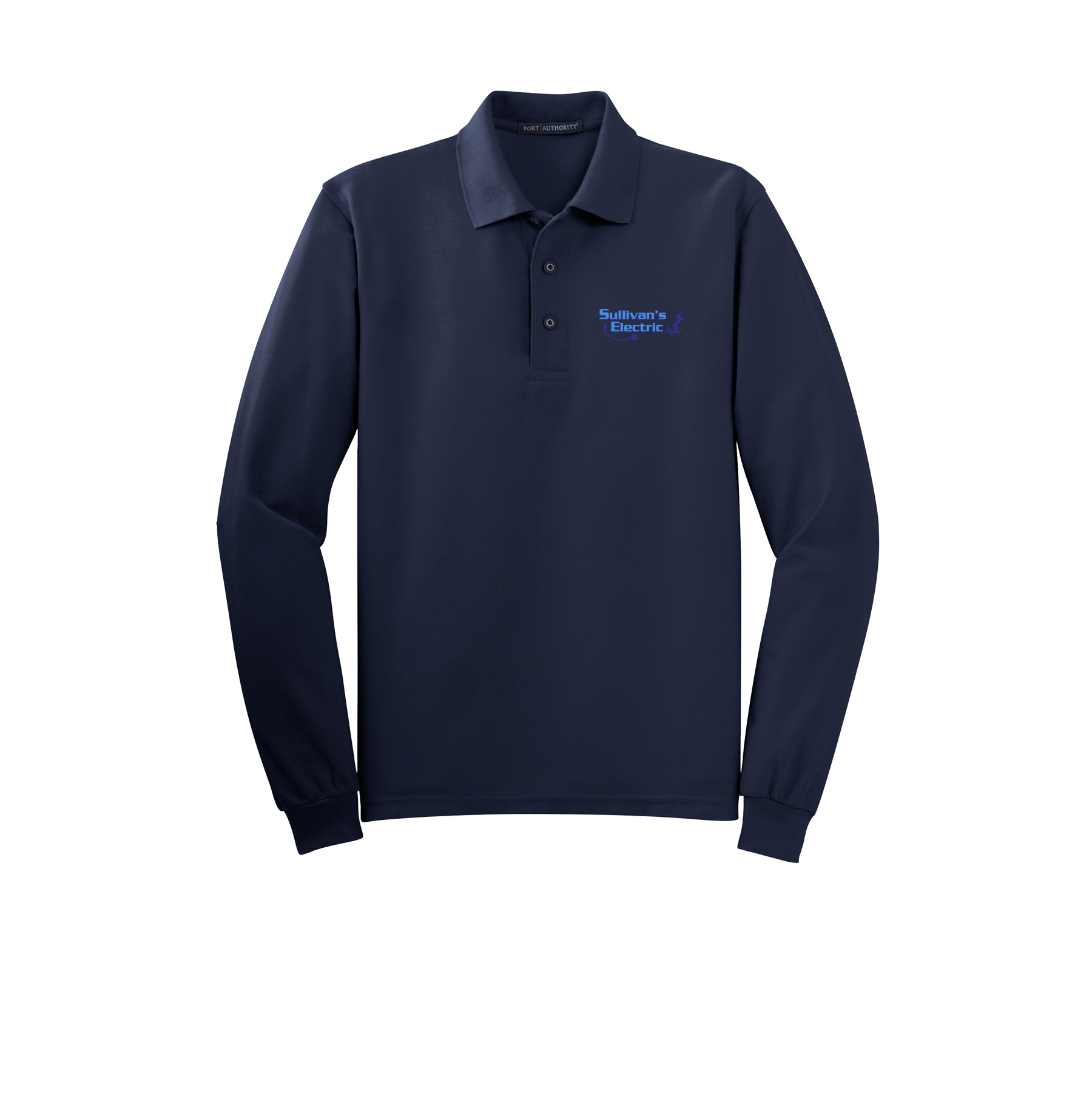 Port Authority® Silk Touch™ Long Sleeve Polo (K500LS) with Embroidered Logo - Image 3