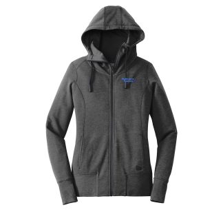 New Era® Women's Tri-Blend Fleece Full-Zip Hoodie (LNEA511) with Embroidered Logo