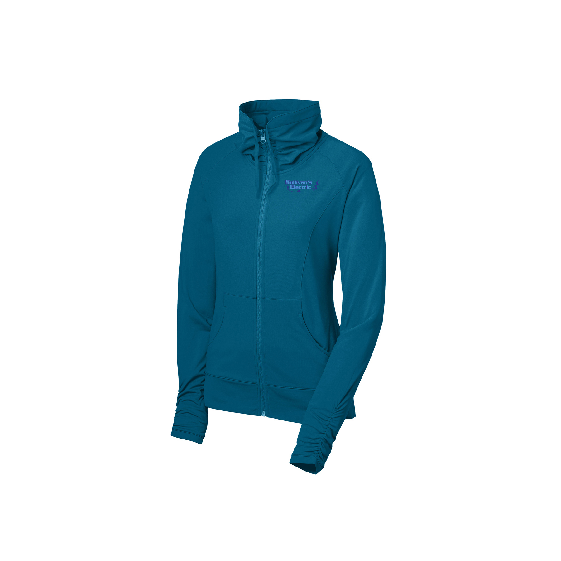 Sport-Tek® Women's Sport-Wick® Stretch Full-Zip Jacket (LST852) with Embroidered Logo - Image 2