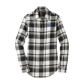Port Authority® Women's Plaid Flannel Tunic (LW668) with Embroidered Logo