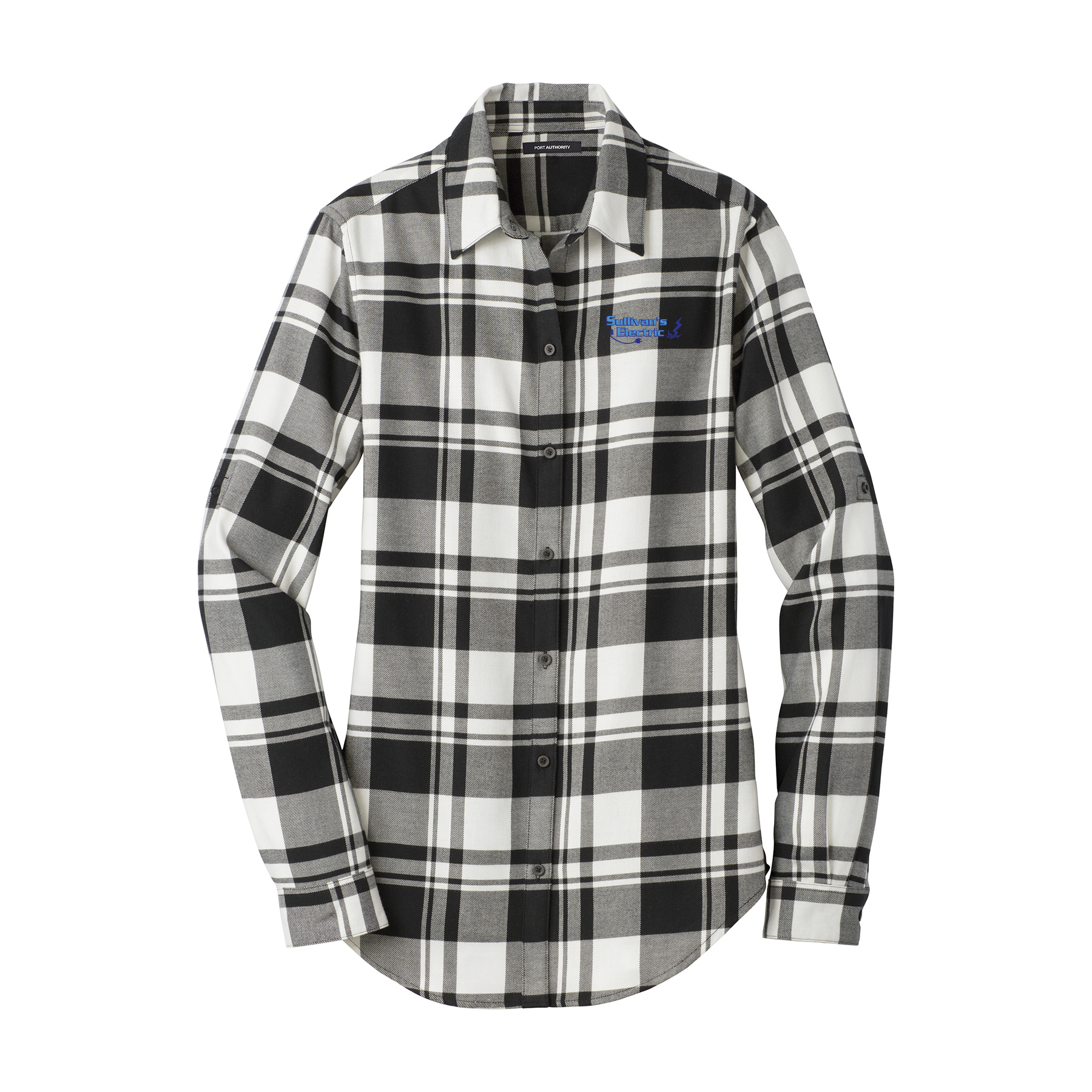 Port Authority® Women's Plaid Flannel Tunic (LW668) with Embroidered Logo