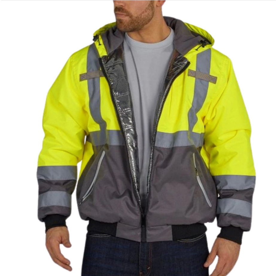 Utility Pro Men’s Hi-Vis Warm Up Bomber Safety Jacket – UHV883 - Image 2